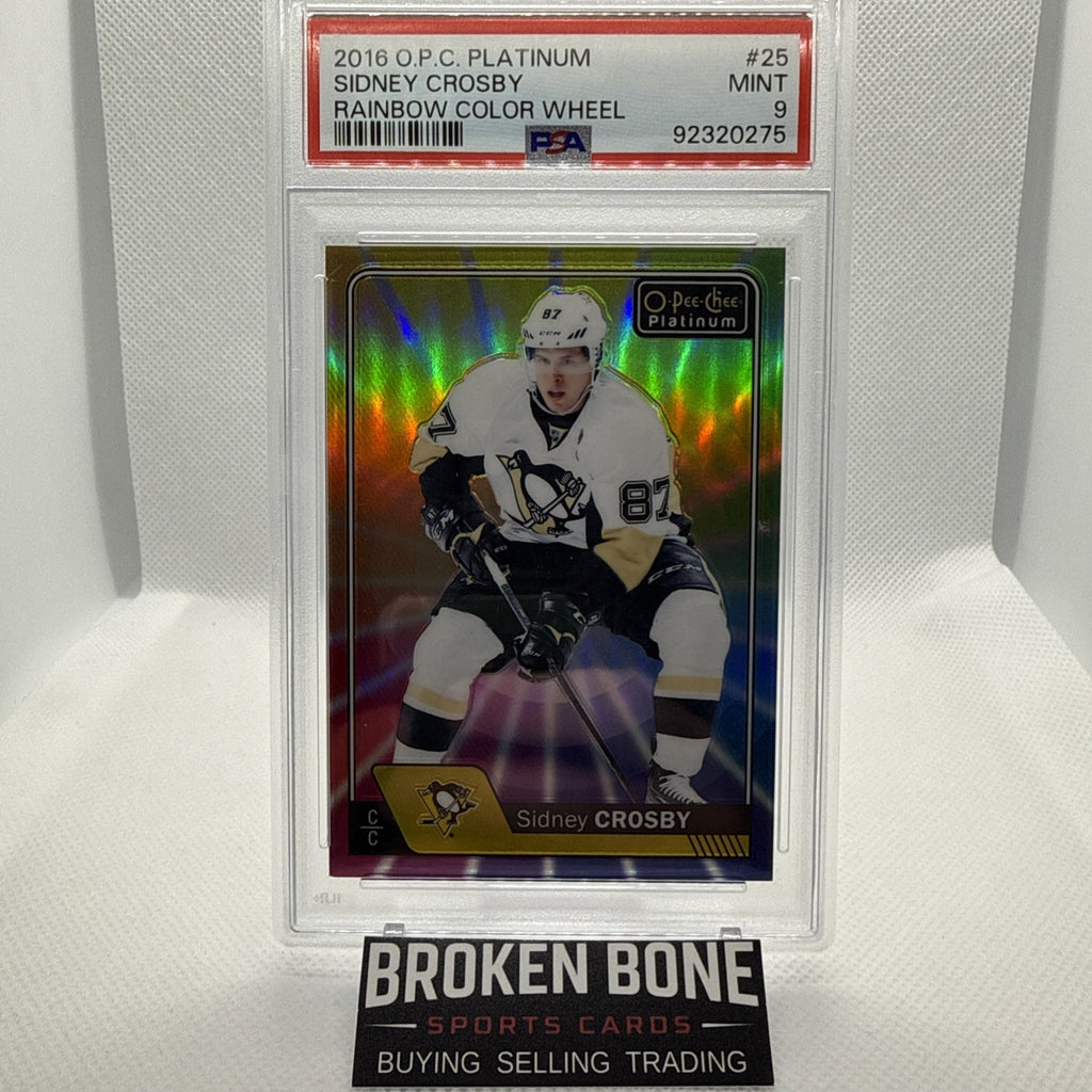 Sidney Crosby 2016 O-Pee-Chee Platinum Rainbow Color Wheel PSA 9 Penguins