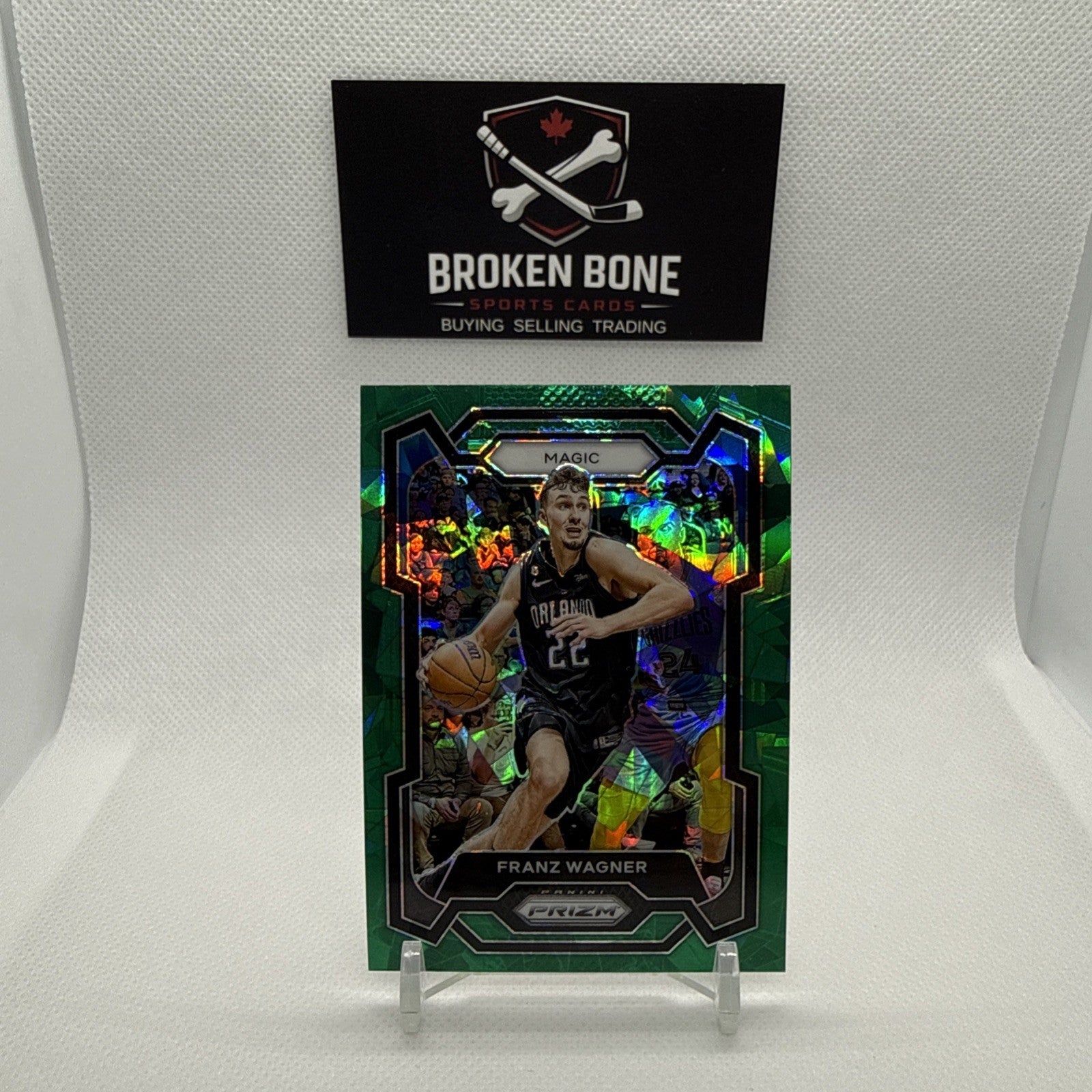 Franz Wagner 2023-24 Panini Prizm Green Cracked Ice SSP #1 Magic