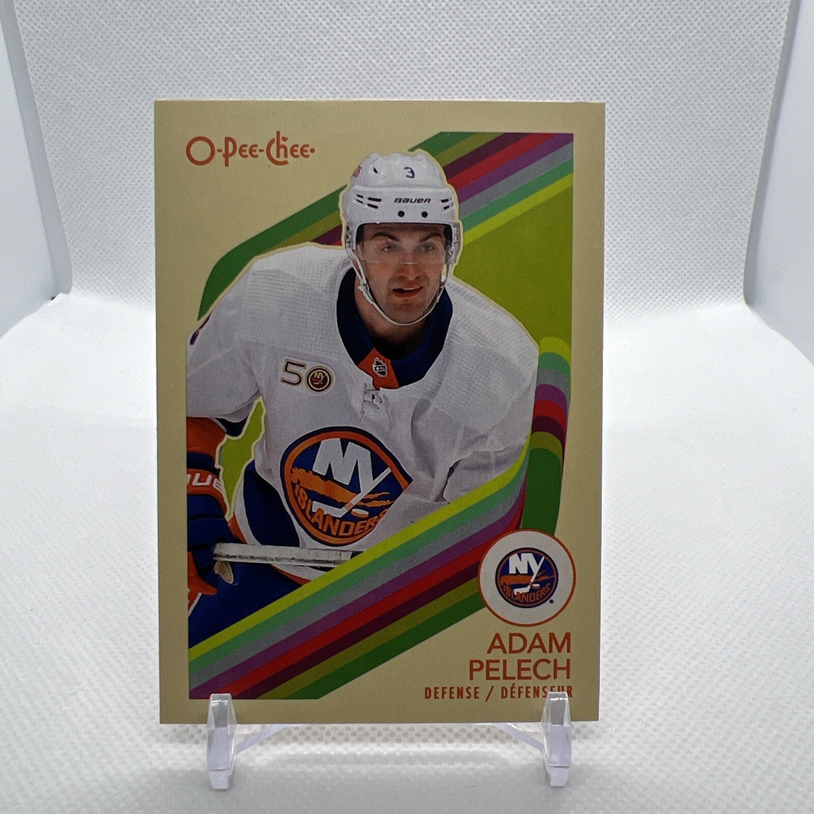 Adam Pelech 2023-24 O-Pee-Chee Retro Blank Back New York Islanders