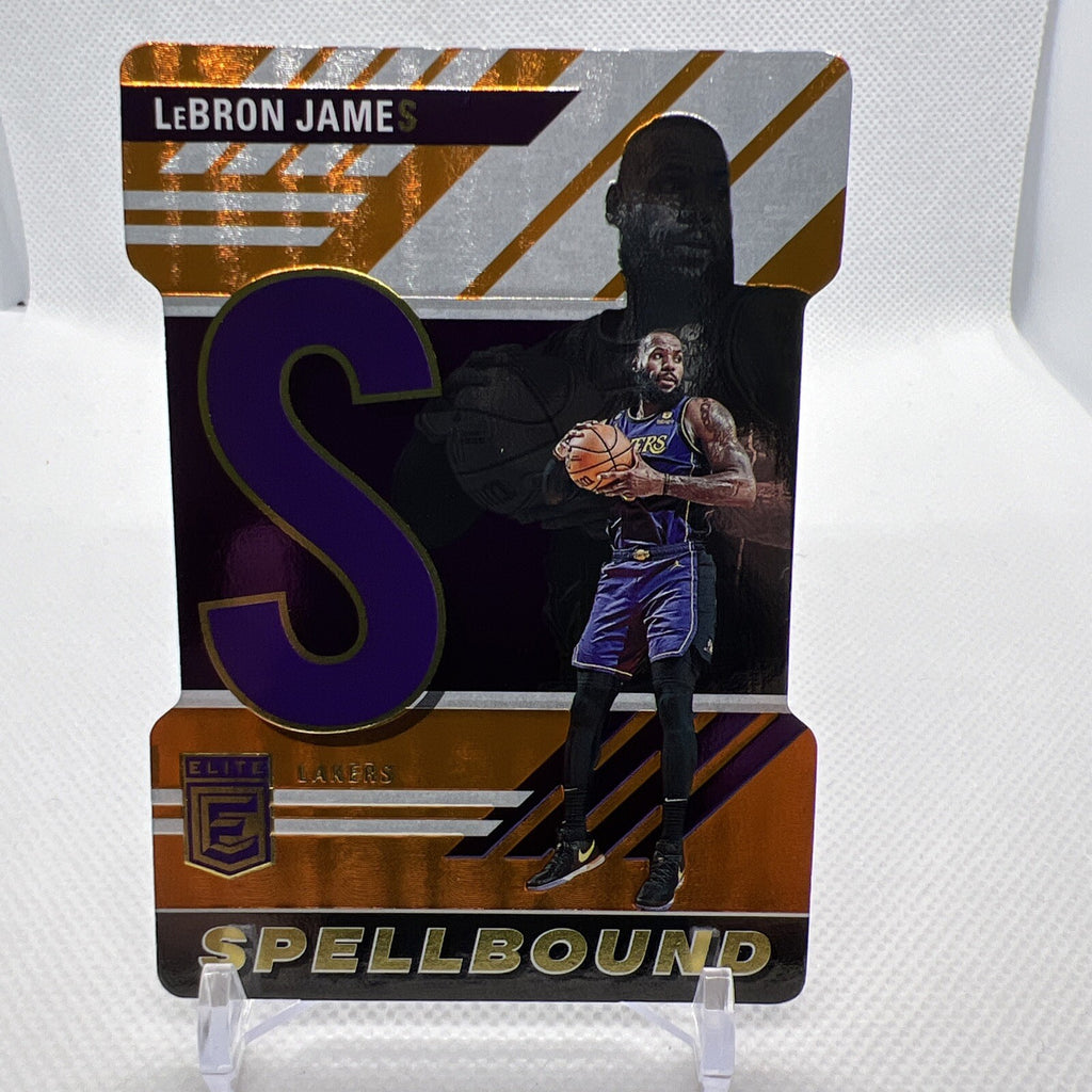 Lebron James 2023-24 Donruss Elite Orange Spellboung "S" Los Angeles Lakers
