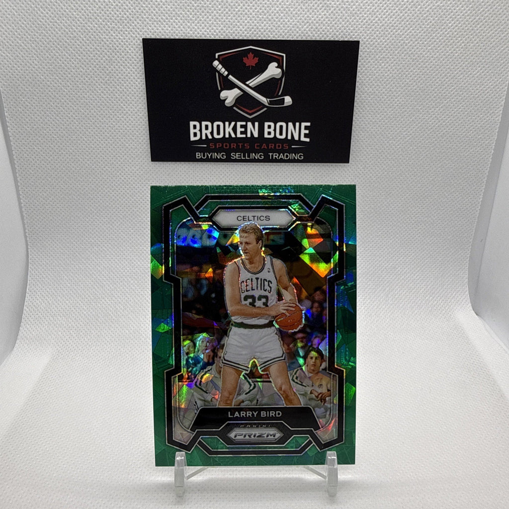 Larry Bird 2023-24 Panini Prizm Green Cracked Ice SSP #189 Celtics