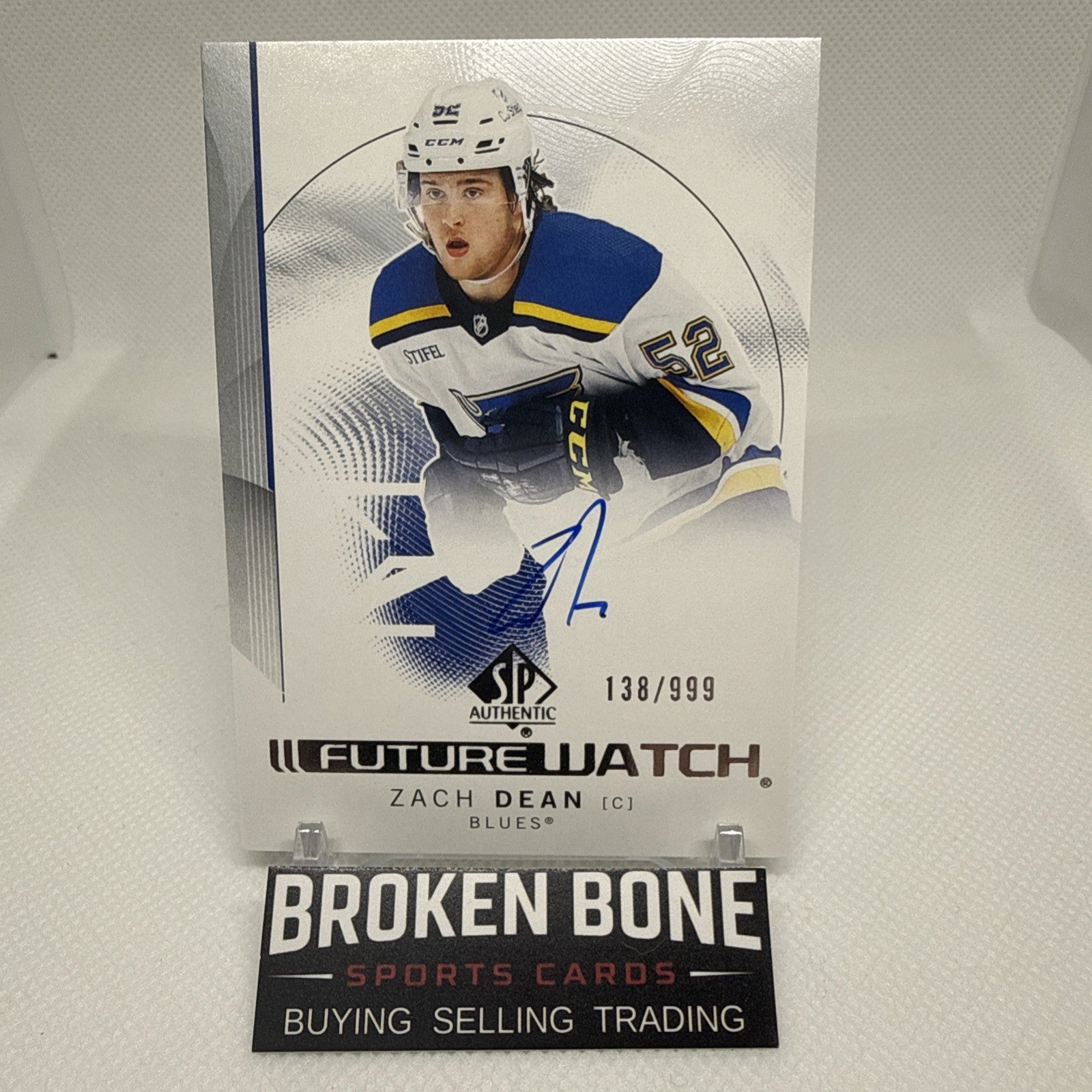 Zach Dean 2024-25 SP Authentic Future Watch Auto St. Louis Blues