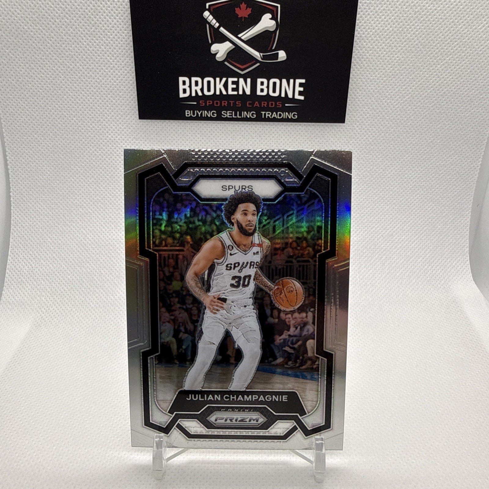 Julian Champagne 2023-24 Panini Prizm Silver Prizm #124 Spurs