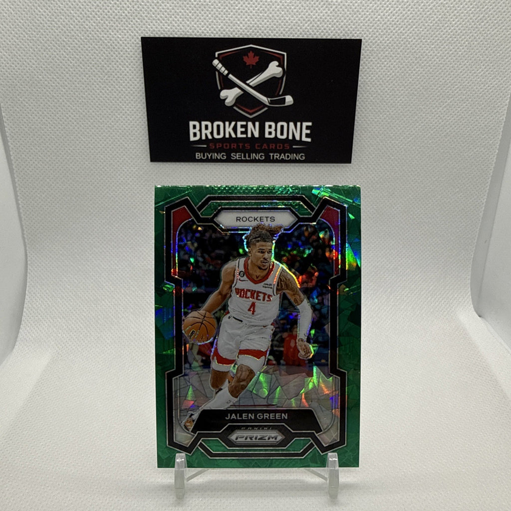 Jalen Green 2023-24 Panini Prizm Green Cracked Ice SSP #29 Rockets