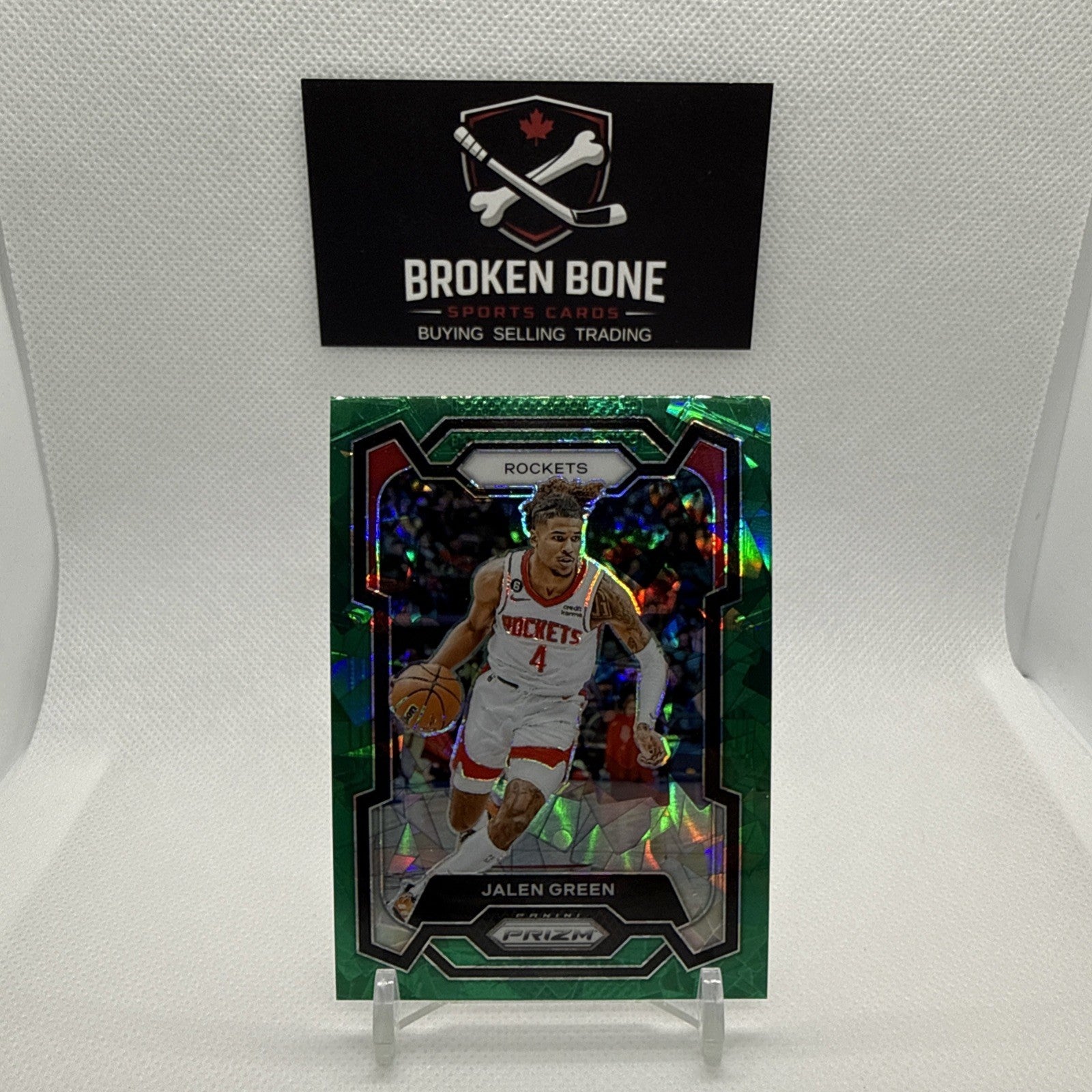 Jalen Green 2023-24 Panini Prizm Green Cracked Ice SSP #29 Rockets