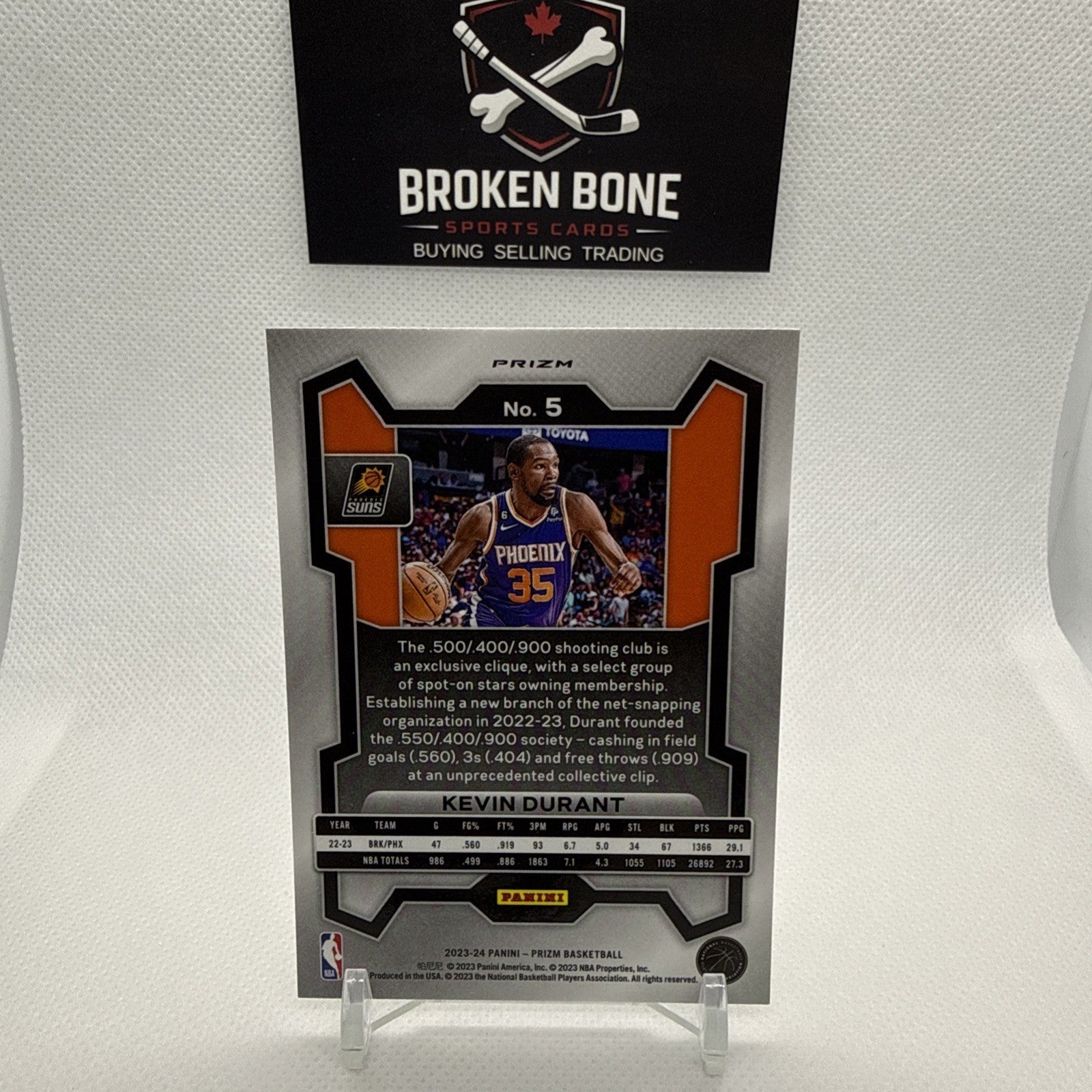 Kevin Durant 2023-24 Panini Prizm Silver Prizm #5 Suns