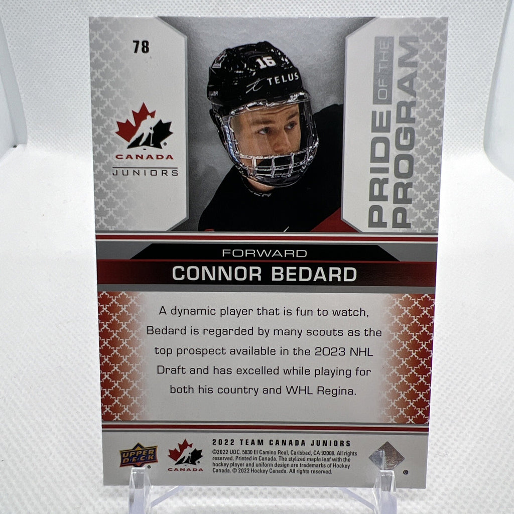 Connor Bedard 2022 Team Canada Juniors Pride Of The Program #78