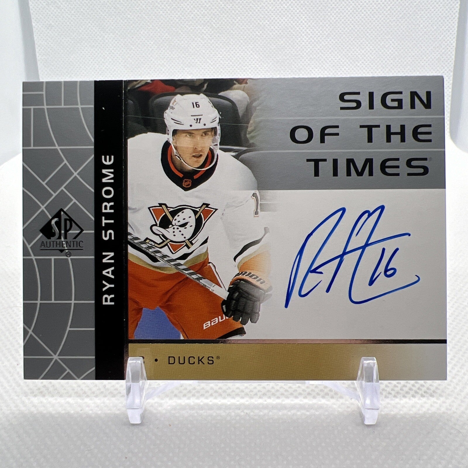 Ryan Strome 2022-23 SP Authentic Retro Sign of the Times Auto Anaheim Ducks