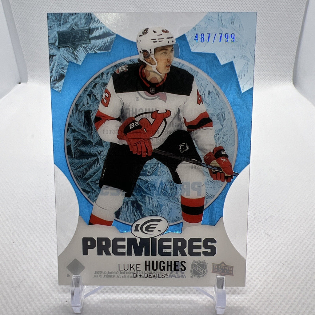 Luke Hughes 2023-24 Upper Deck Ice Ice Premieres /799 RC New Jersey Devils