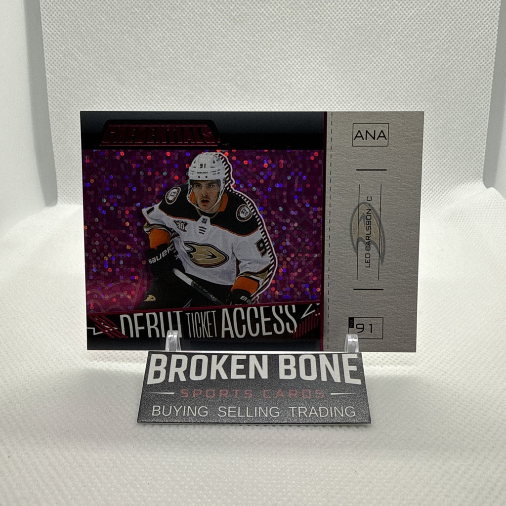 Leo Carlsson 2023-24 Credentials Rookie Debut Ticket Access /25 SSP Ducks