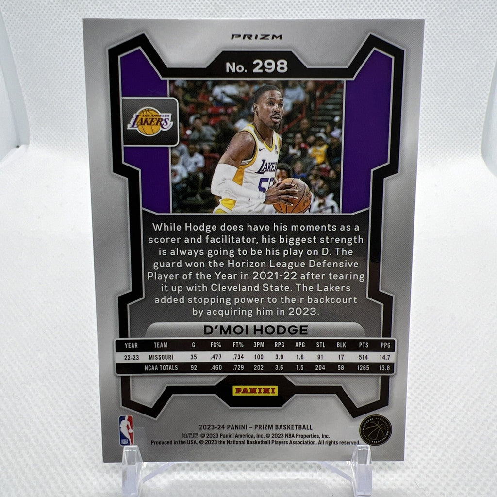 D'Moi Hodge 2023-24 Panini Prizm Green Ice Rookie RC Los Angeles Lakers