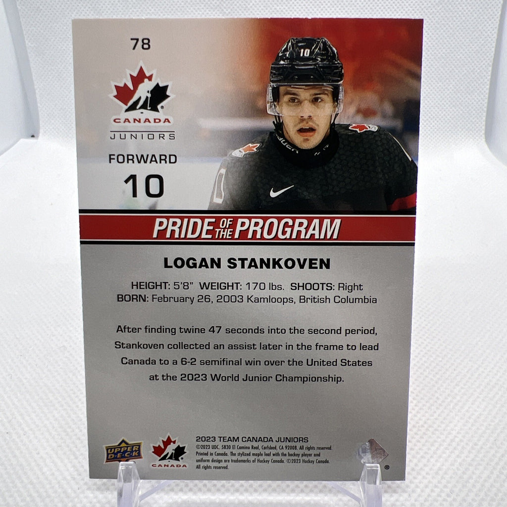 Logan Stankoven 2023 Team Canada Pride of Program Exclusives /100 Dallas Stars