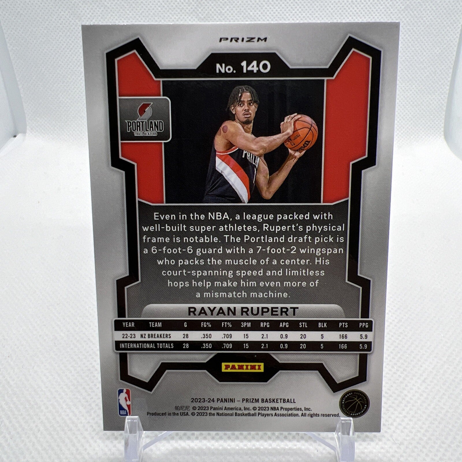 Rayan Rupert 2023-24 Panini Prizm Green Ice Rookie RC Portland Trail Blazers