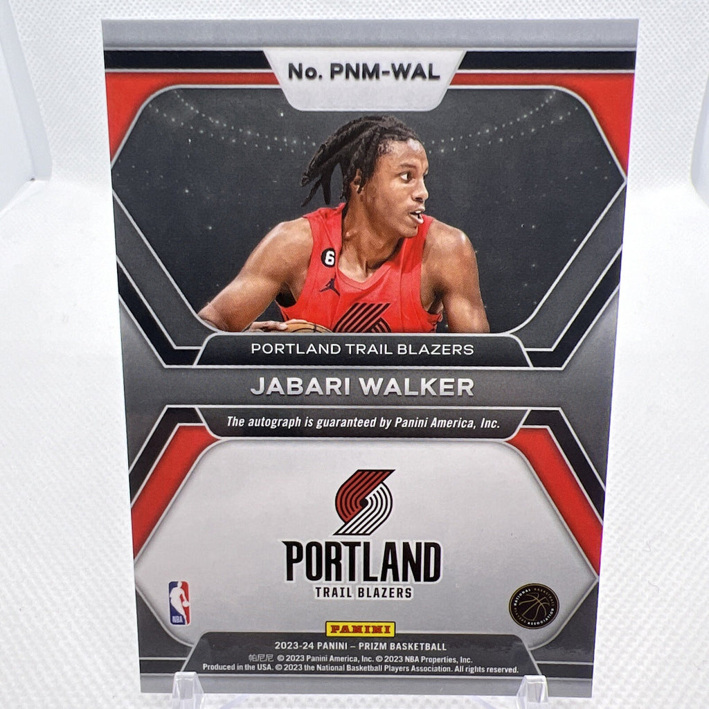 Jabari Walker 2023-24 Panini Prizm Penmanship Portland Trail Blazers