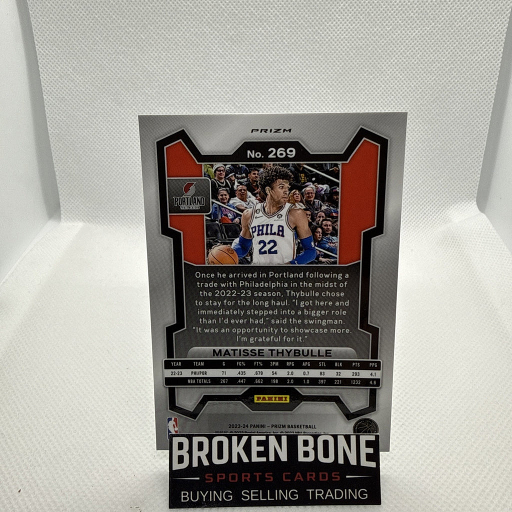 Matisse Thybulle 2023-24 Panini Prizm Green Cracked Ice SSP #269 Trail Blazers