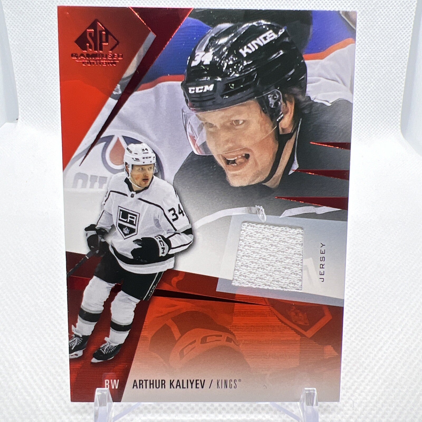 Arthur Kaliyev 2023-24 SP Game Used Jersey Los Angeles Kings