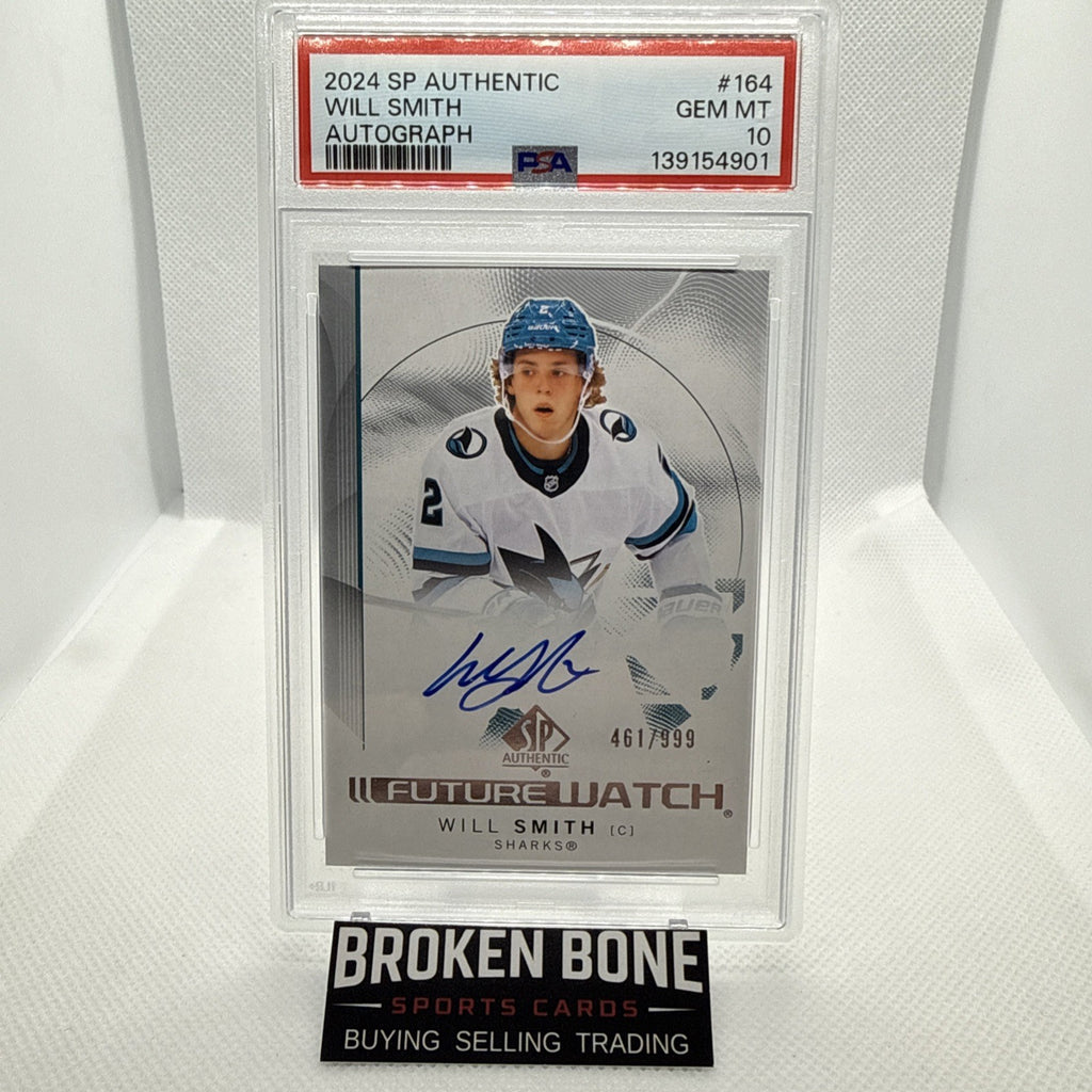 Will Smith 2024-25 SP Authentic Future Watch Auto Rookie /999 San Jose Sharks