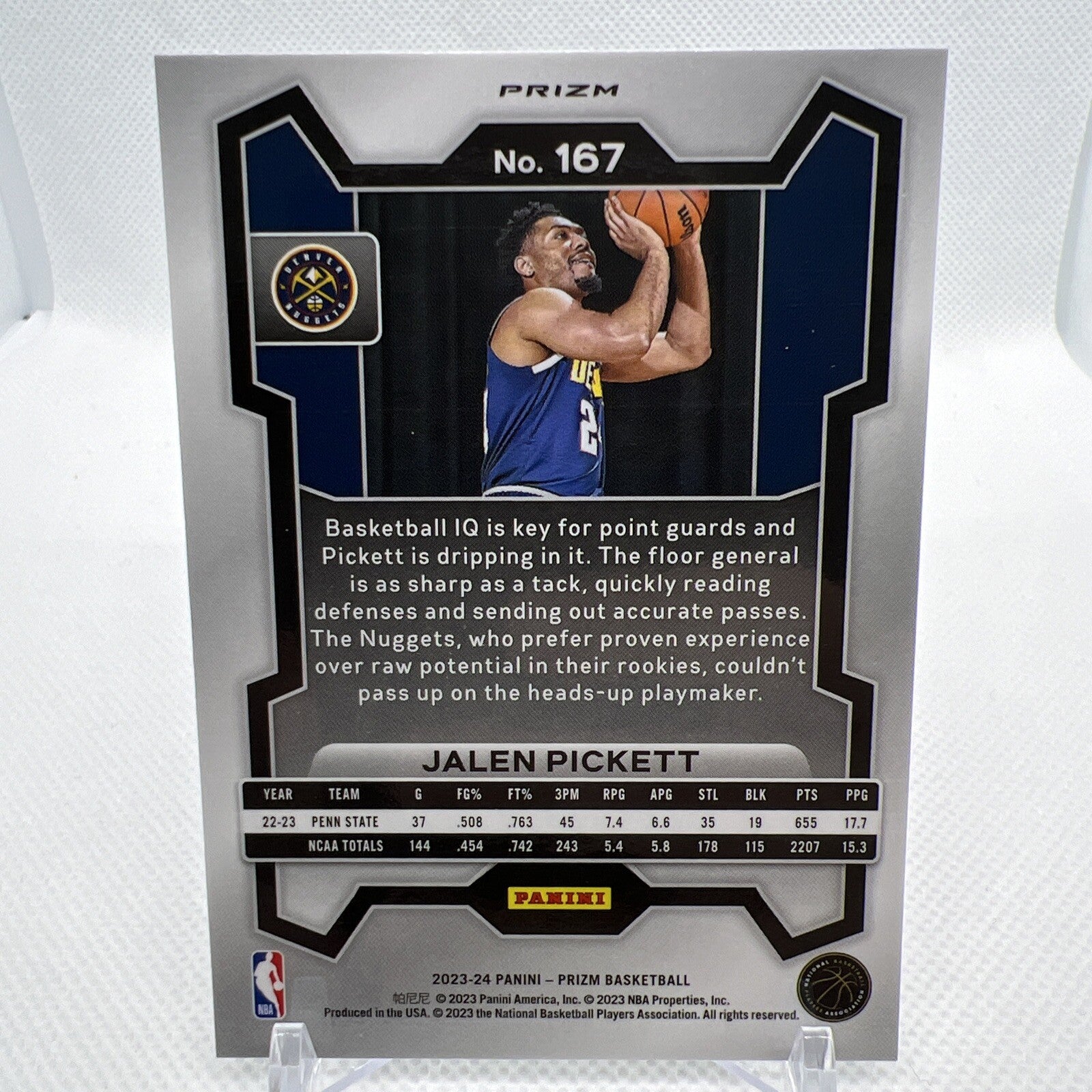 Jalen Pickett 2023-24 Panini Prizm Green Ice Rookie RC Denver Nuggets