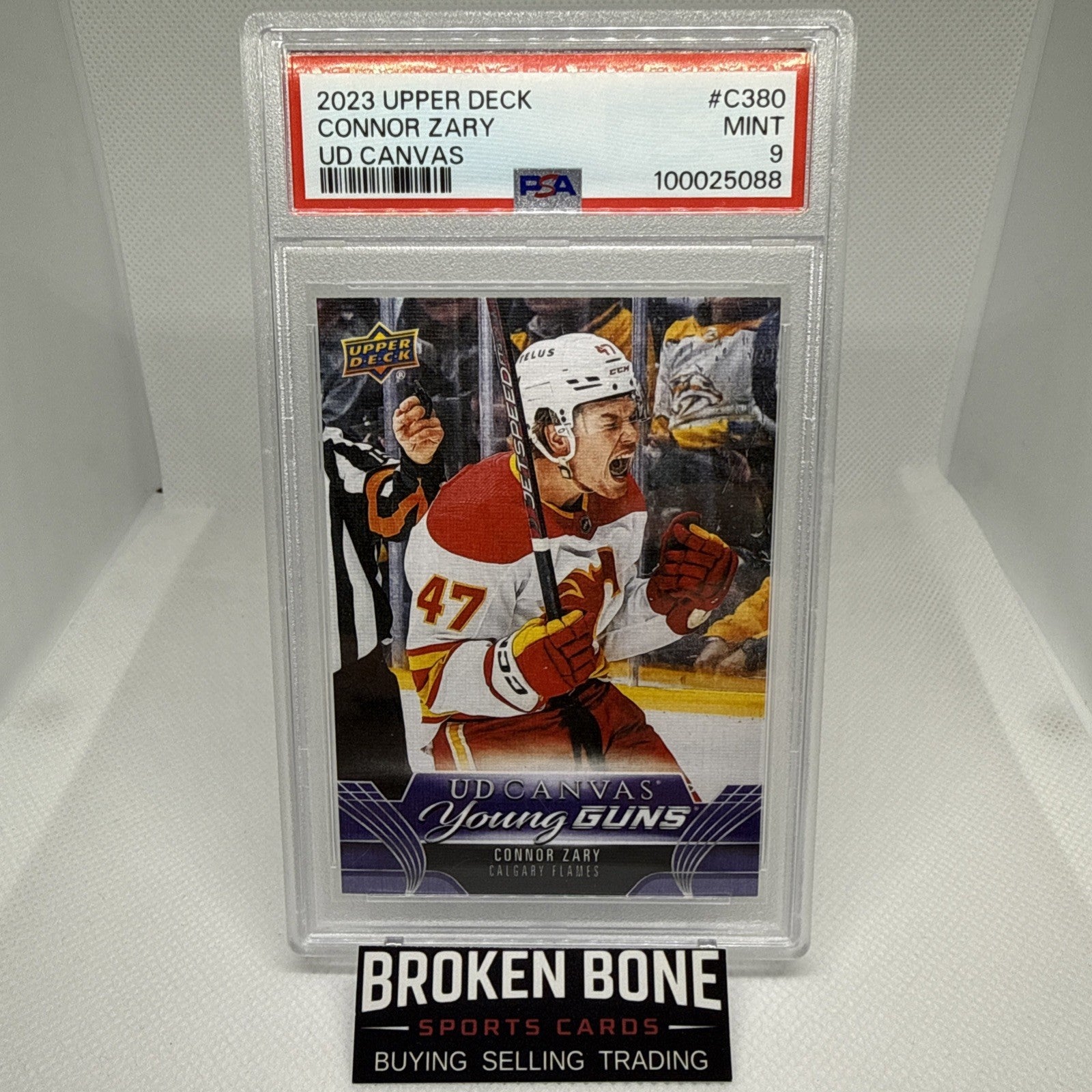 Connor Zary 2023-24 Upper Deck Young Guns Canvas Rookie Calgary Flames RC