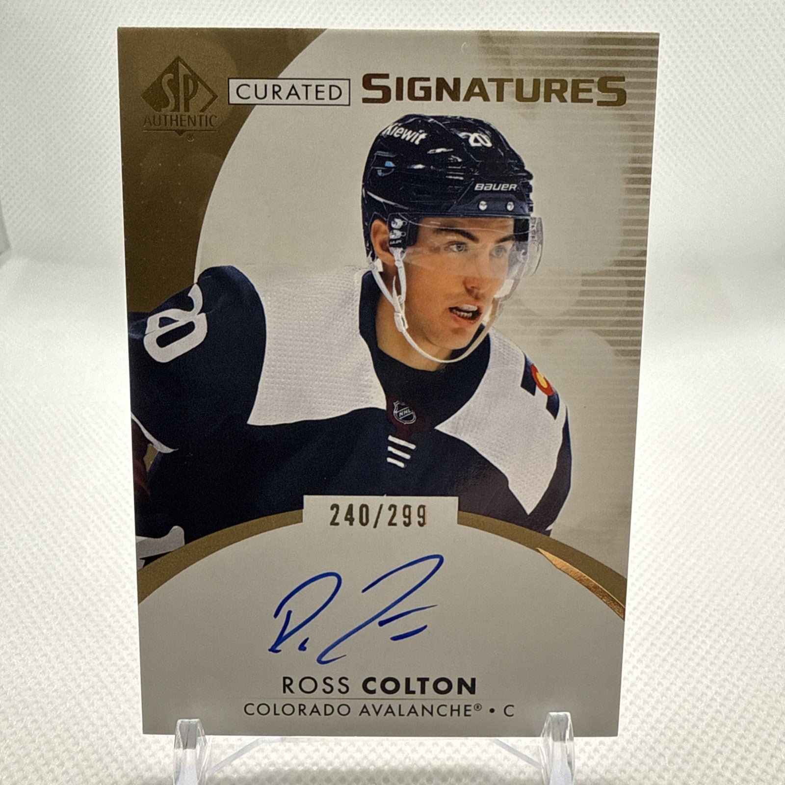 Ross Colton 2023-24 SP Authentic Curated Signatures /299 Colorado Avalanche
