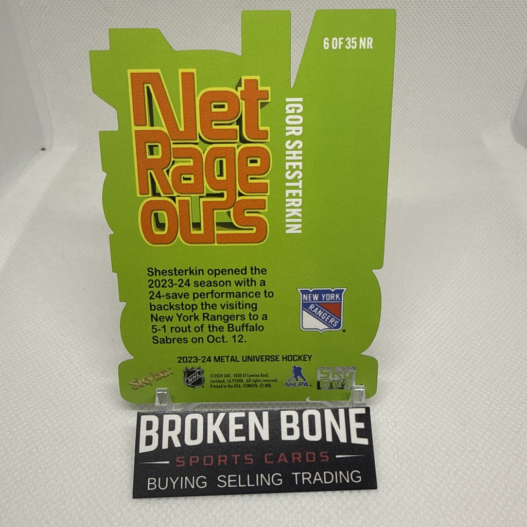 Igor Shesterkin 2023-24 Metal Universe Net-Rageous New York Rangers SSP