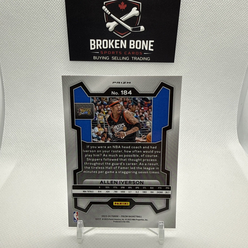 Allen Iverson 2023-24 Panini Prizm Silver Prizm #184 76ers