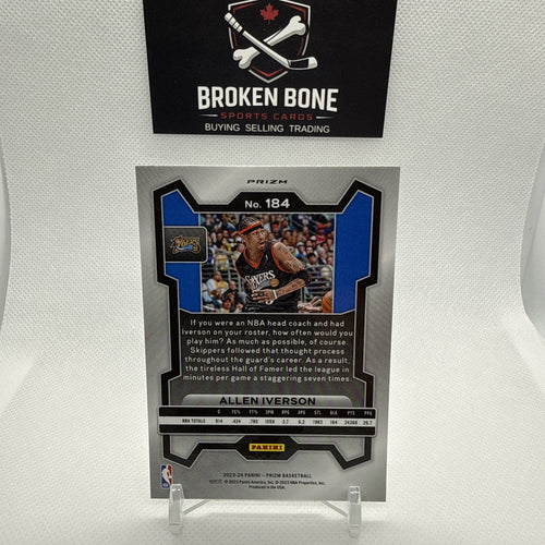 Allen Iverson 2023-24 Panini Prizm Silver Prizm #184 76ers