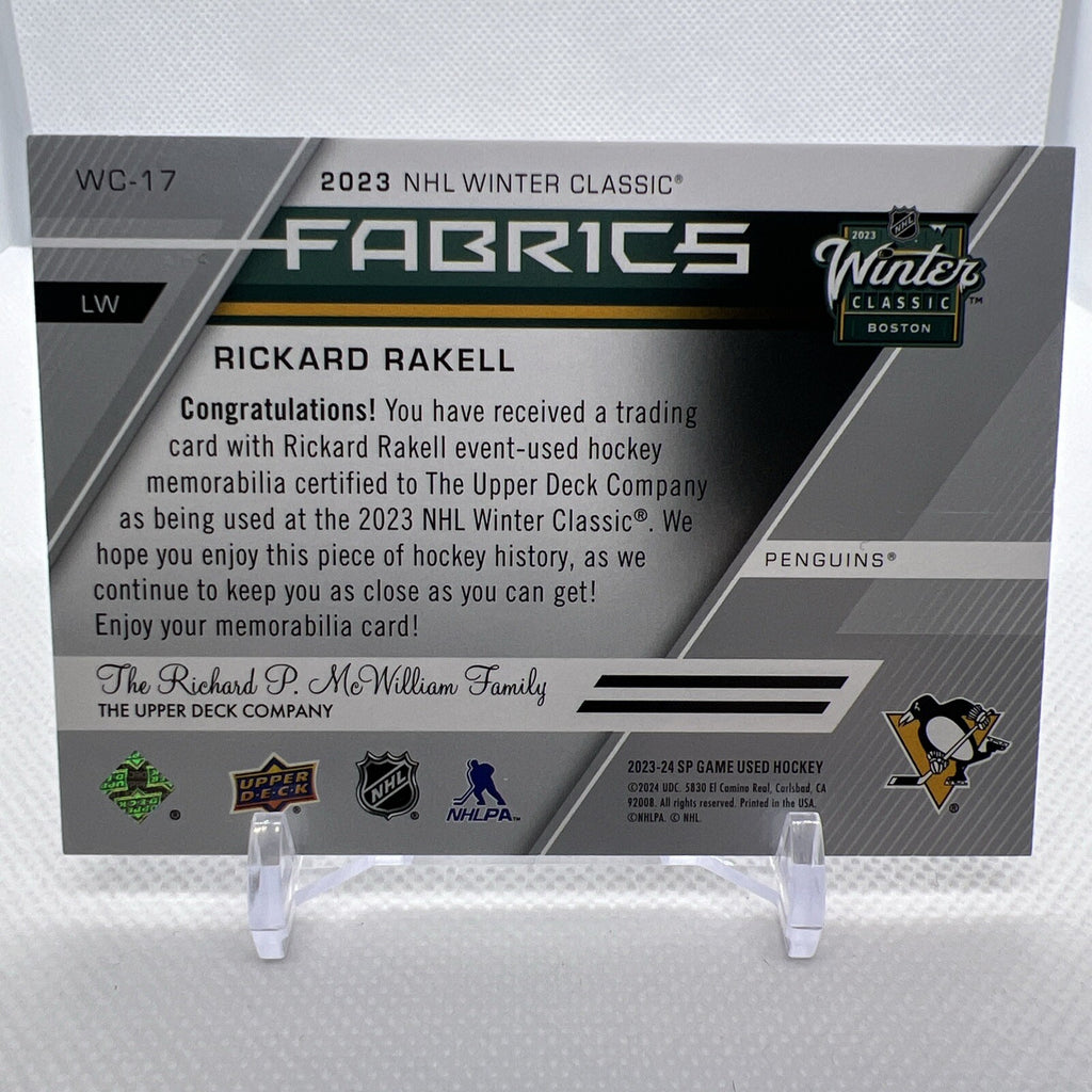 Rickard Rakell 2023-24 SP Game Used Winter Classic Fabrics Pittsburgh Penguins