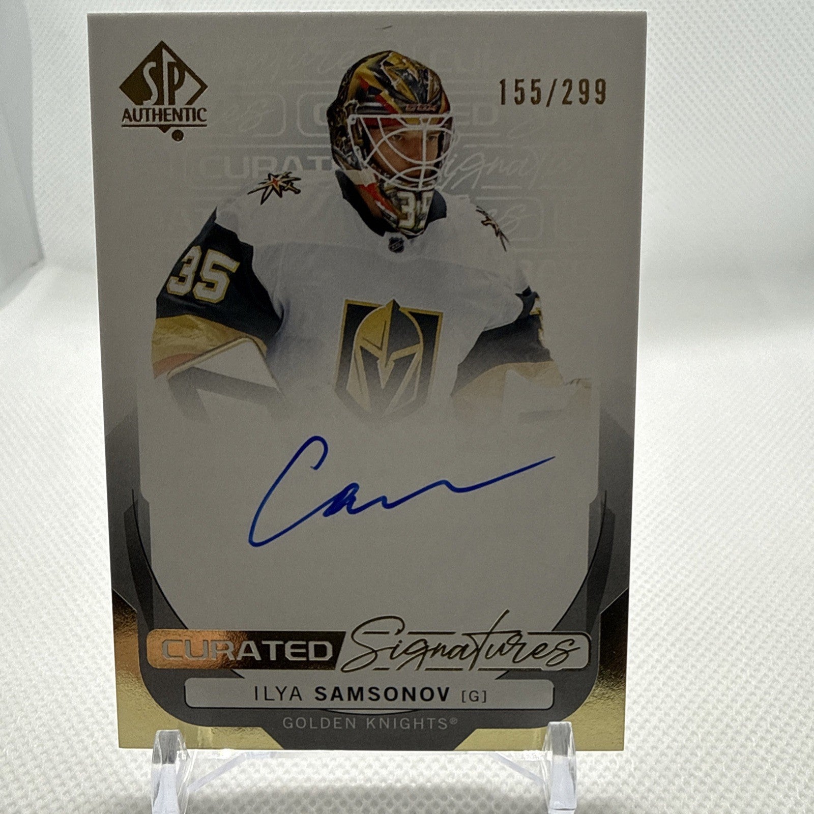 Ilya Samsonov 2024-25 SP Authentic Curated Signatures /299 Vegas Golden Knights