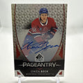 Owen Beck 2023-24 SP Authentic Pageantry Rookie Auto Montreal Canadiens