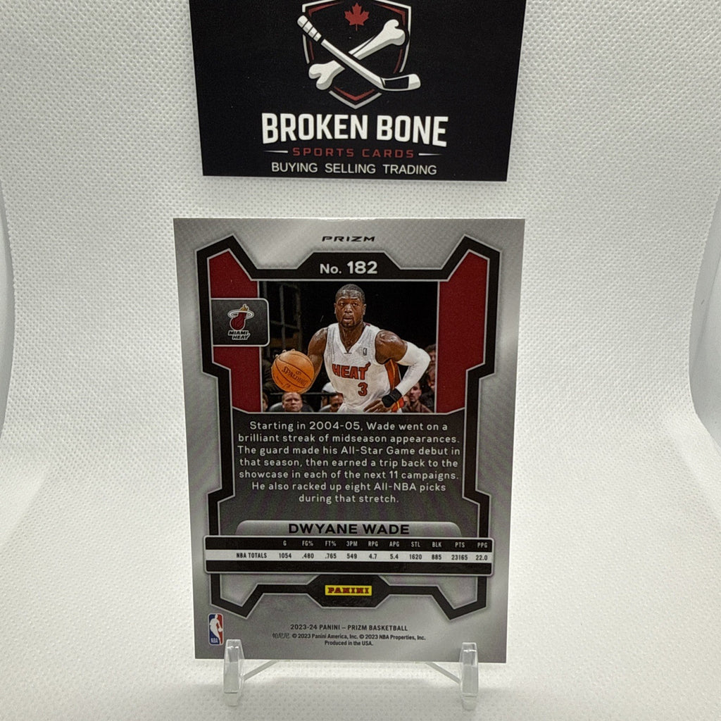 Dwayne Wade 2023-24 Panini Prizm Silver Prizm #182 Heat