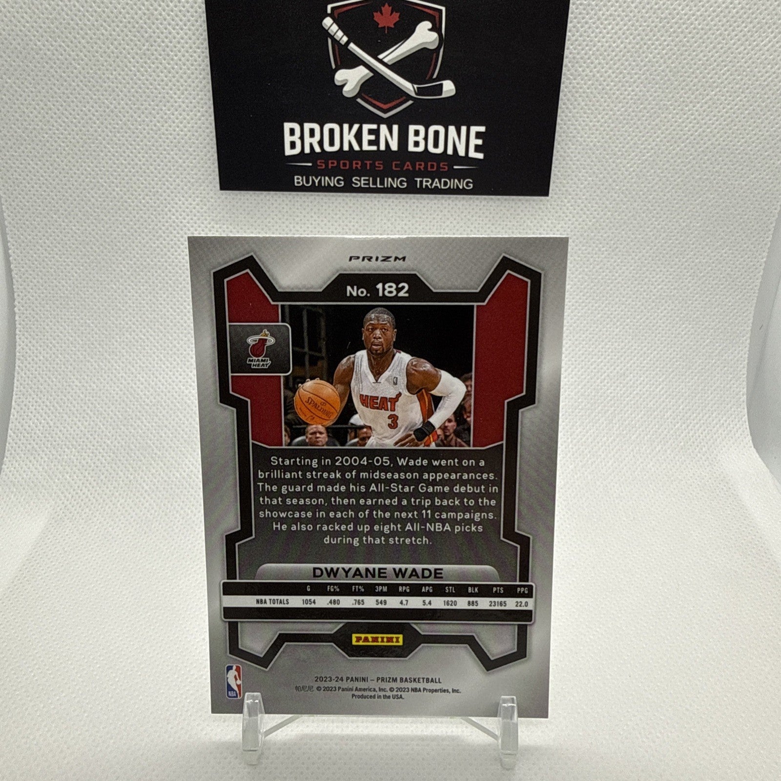 Dwayne Wade 2023-24 Panini Prizm Silver Prizm #182 Heat