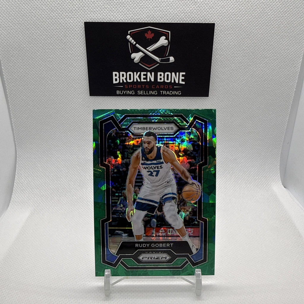Rudy Gobert 2023-24 Panini Prizm Green Cracked Ice SSP #59 Timberwolves