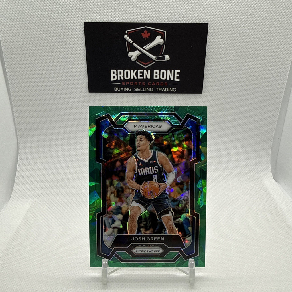 Josh Green 2023-24 Panini Prizm Green Cracked Ice SSP #201 Mavericks