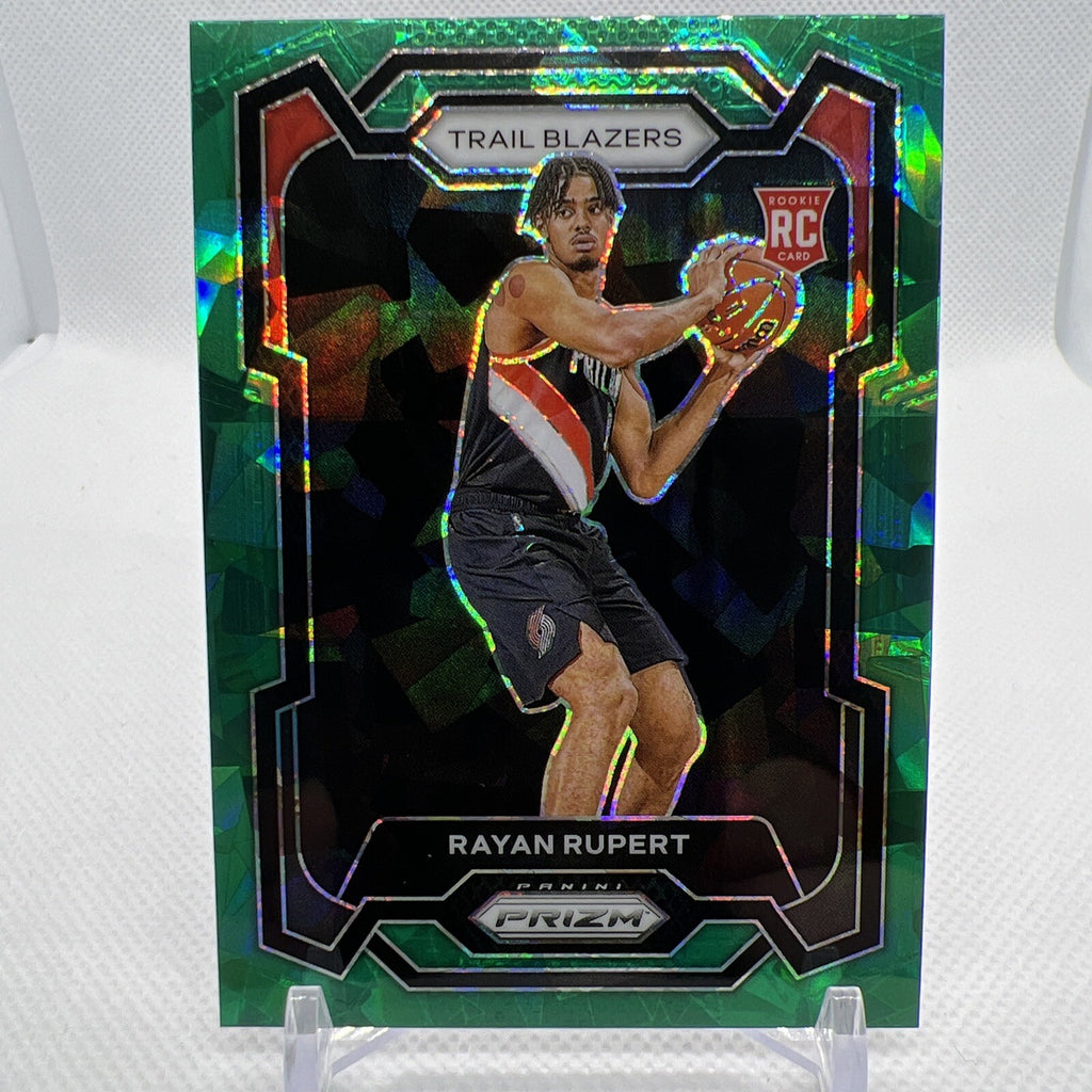 Rayan Rupert 2023-24 Panini Prizm Green Ice Rookie RC Portland Trail Blazers