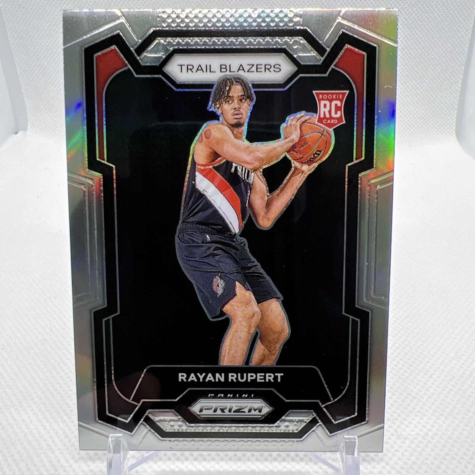 Rayan Rupert 2023-24 Panini Prizm Silver Prizm Rookie RC Portland Trail Blazers