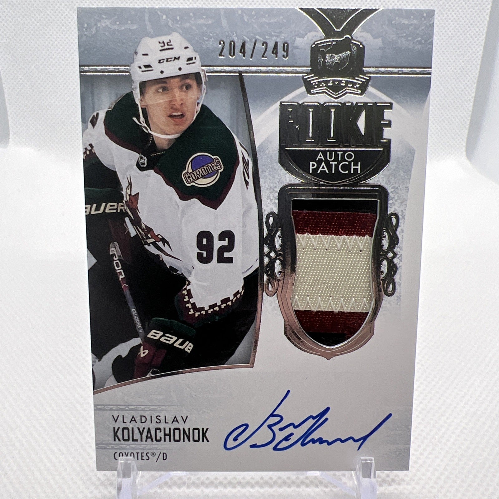 Vladislav Kolyachonok 2022-23 The Cup Rookie Patch Auto /249 Arizona Utah