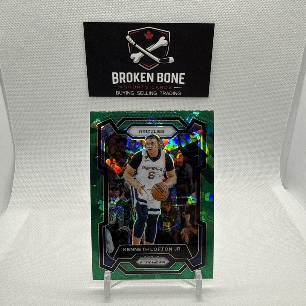 Kenneth Lofton Jr 2023-24 Panini Prizm Green Cracked Ice SSP #79 Grizzlies