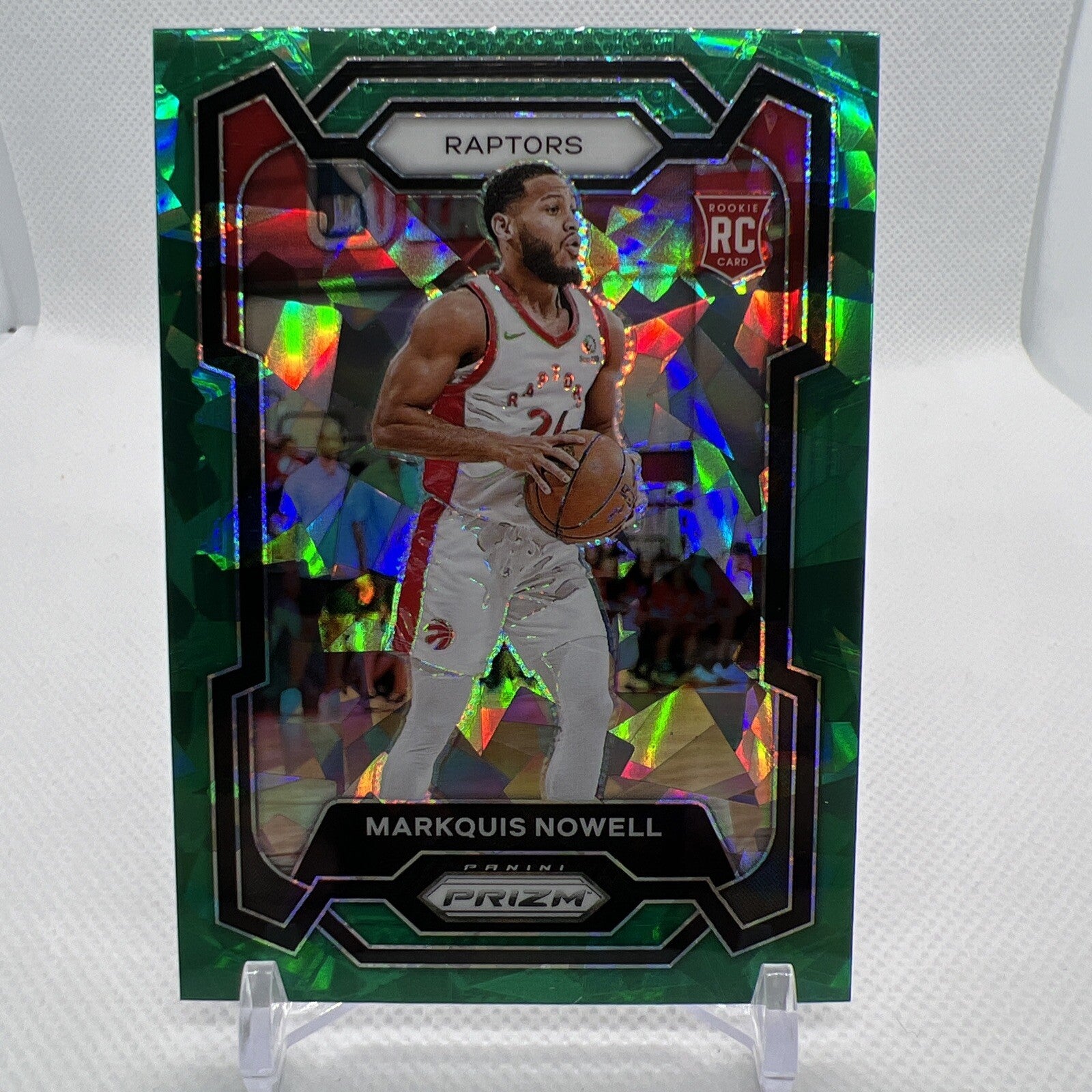 Markquis Nowell 2023-24 Panini Prizm Green Ice Rookie RC Toronto Raptors