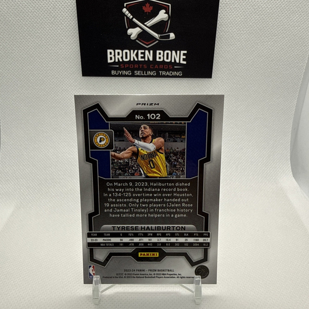 Tyrese Haliburton 2023-24 Panini Prizm Silver Prizm #102 Pacers