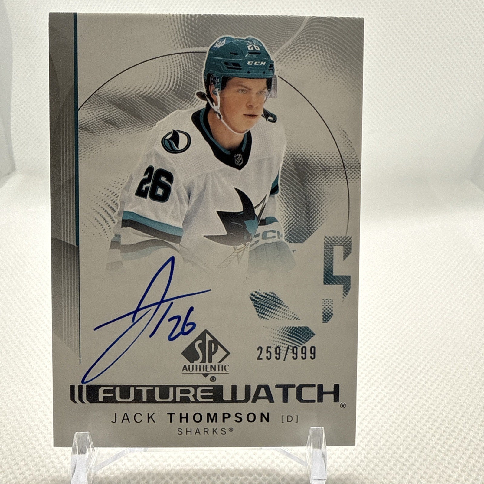 Jack Thompson 2024-25 SP Authentic Future Watch Auto San Jose Sharks