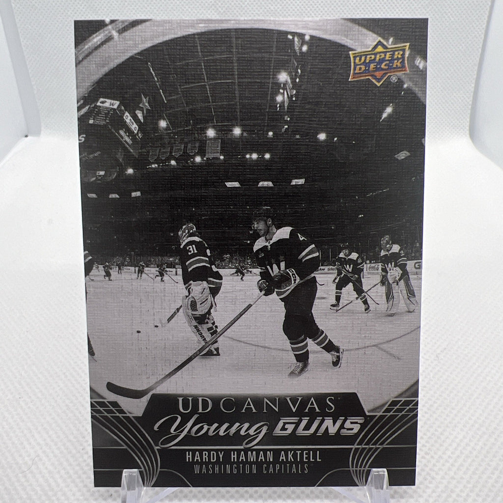 Hardy Haman Aktell 2023-24 Upper Deck Black Canvas Young Guns Capitals RC