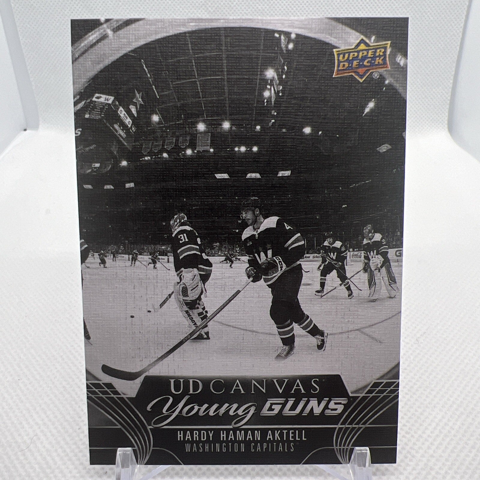 Hardy Haman Aktell 2023-24 Upper Deck Black Canvas Young Guns Capitals RC