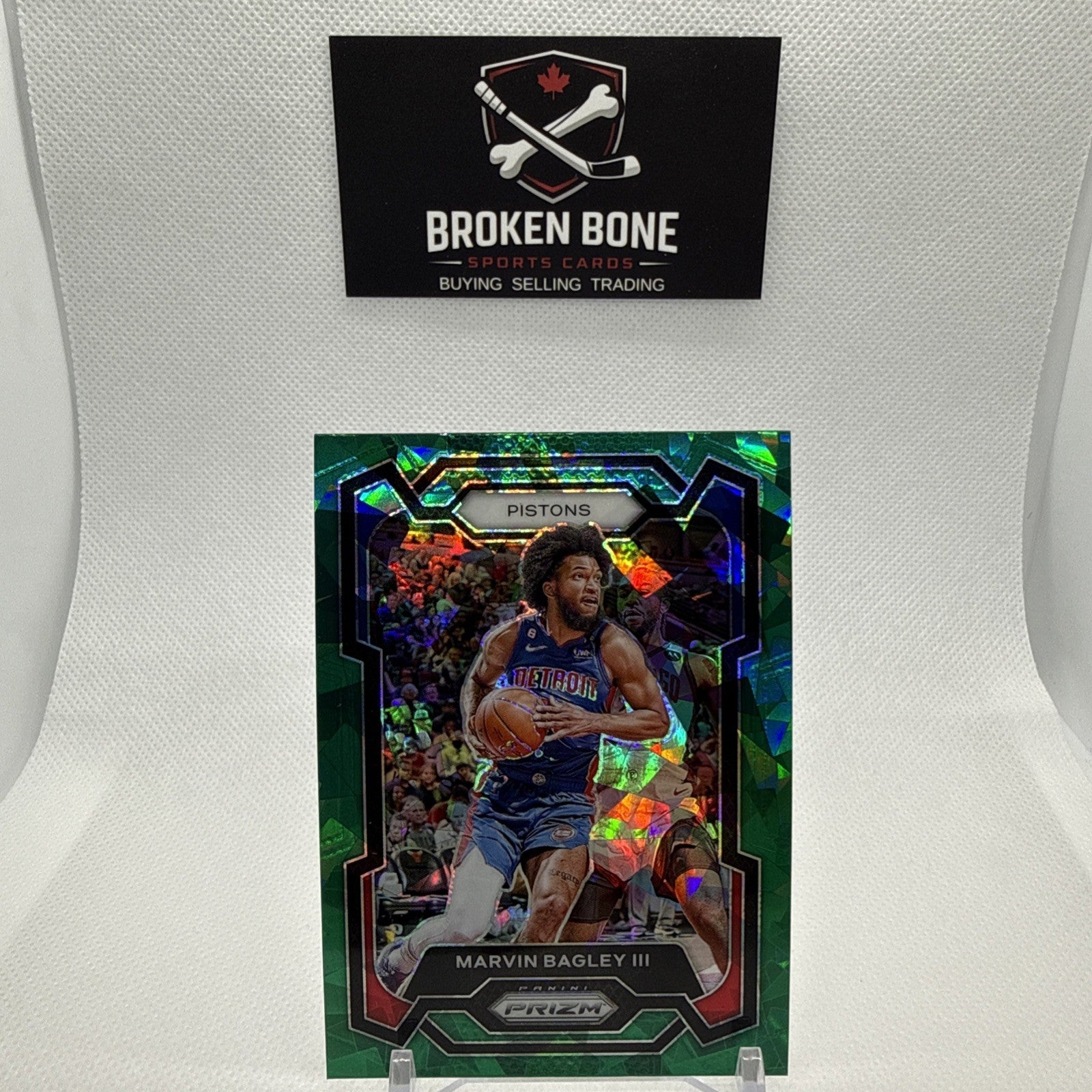 Marvin Bagley 2023-24 Panini Prizm Green Cracked Ice SSP #234 Pistons