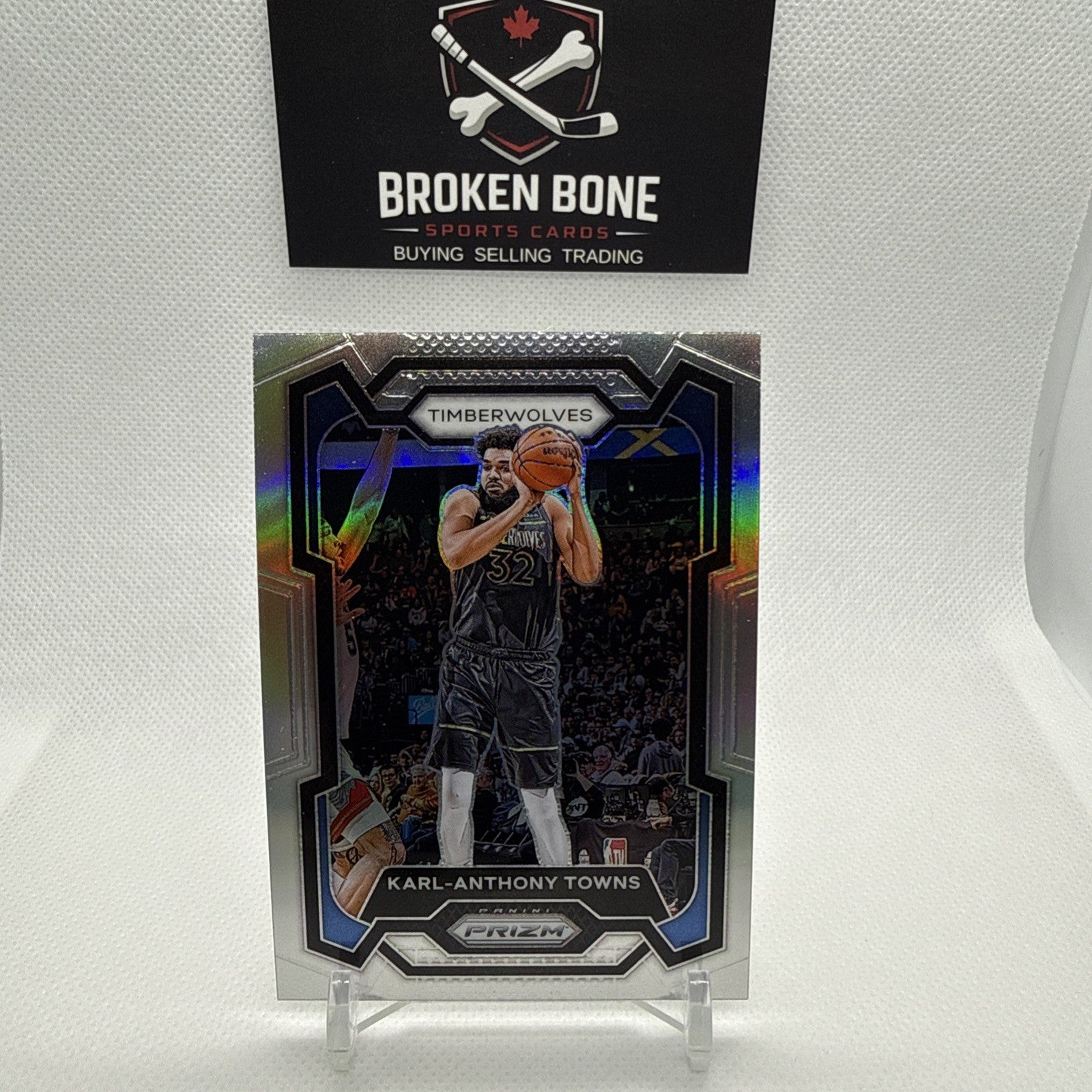 Karl-Anthony Towns 2023-24 Panini Prizm Silver Prizm #78 Timberwolves