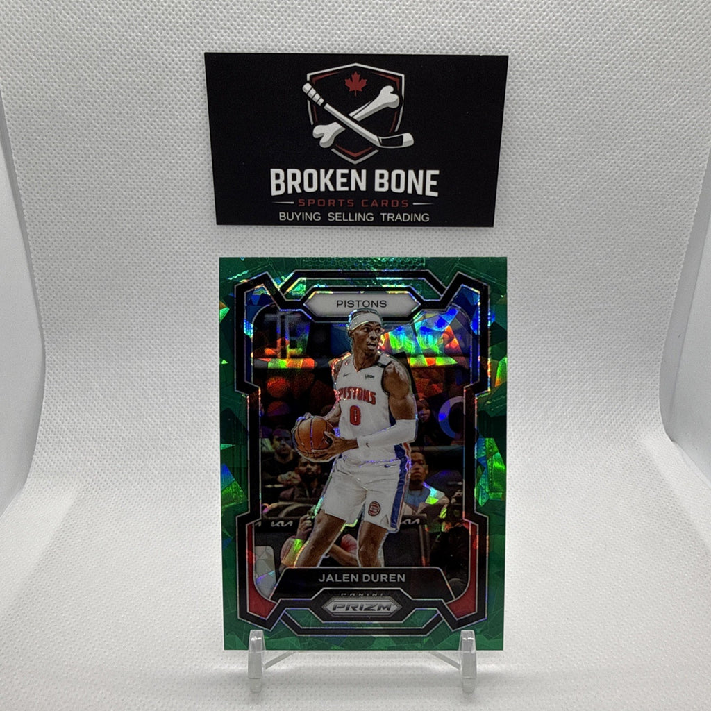 Jalen Duren 2023-24 Panini Prizm Green Cracked Ice SSP #210 Pistons