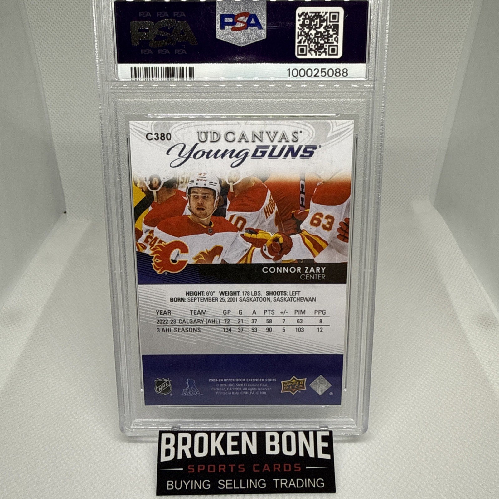 Connor Zary 2023-24 Upper Deck Young Guns Canvas Rookie Calgary Flames RC