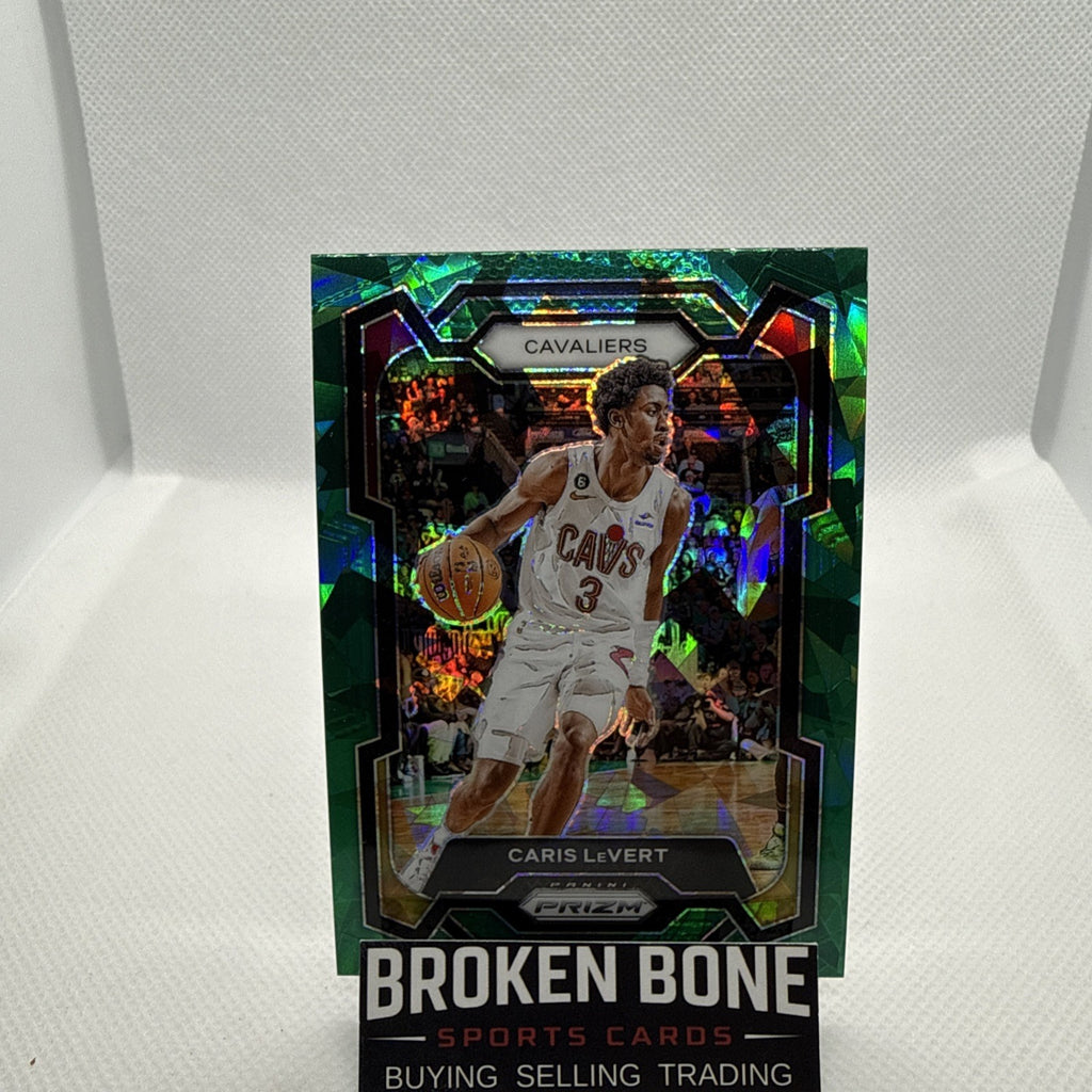 Caris LeVert 2023-24 Panini Prizm Green Cracked Ice SSP #253 Cavaliers