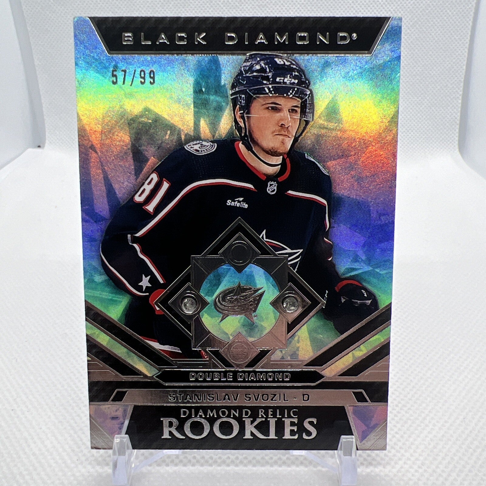 Stanislav Svozil 2023-24 Black Diamond Double Diamond Rookie /99 Blue Jackets