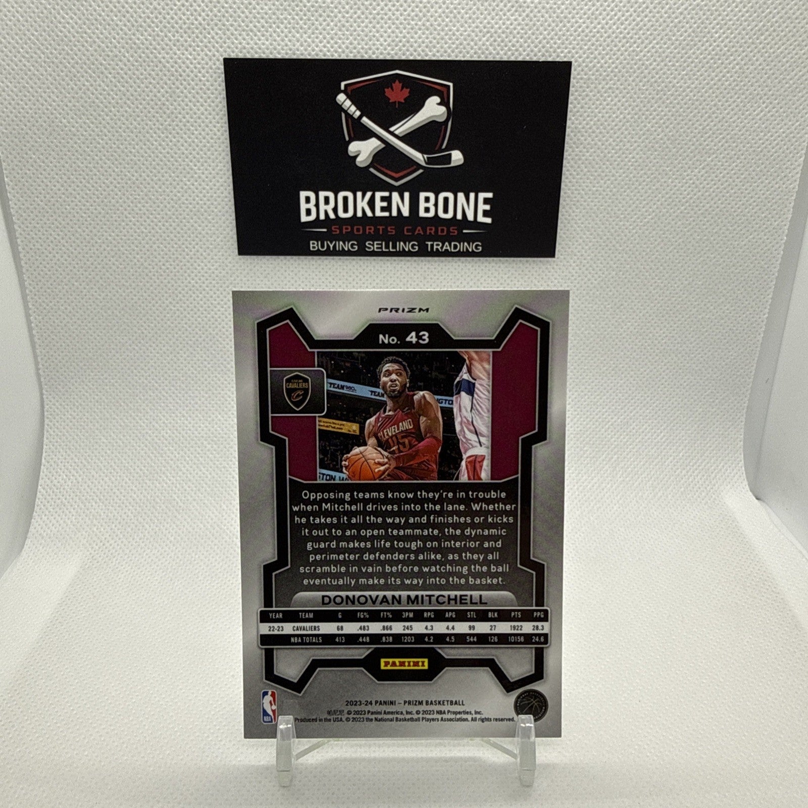 Donovan Mitchell 2023-24 Panini Prizm Green Cracked Ice SSP #43  Cavaliers